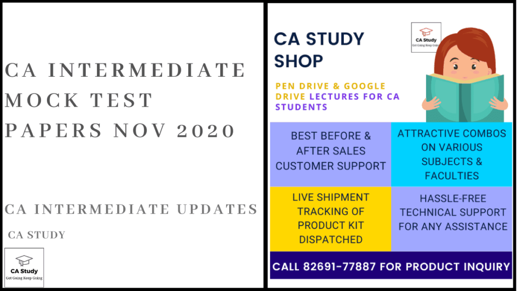 CA Intermediate Mock Test Papers Nov 2020