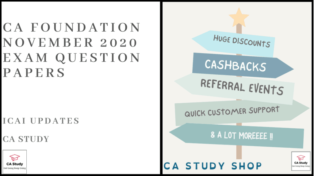 CA Foundation November 2020 Exam Question Papers