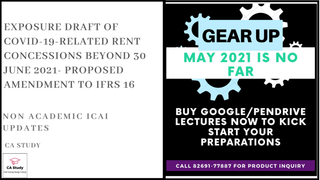 Exposure Draft of Covid-19-Related Rent Concessions beyond 30 June 2021- Proposed amendment to IFRS 16