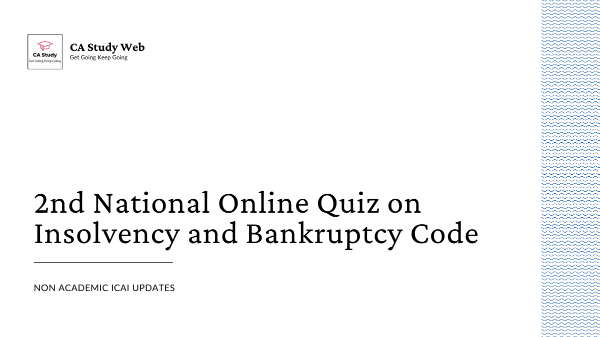 Quiz on Insolvency and Bankruptcy Code