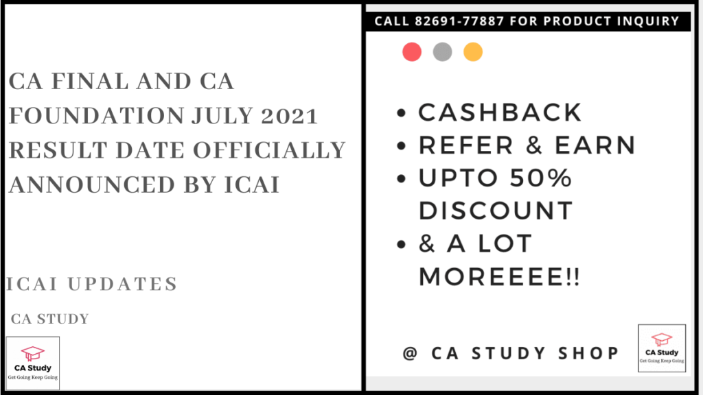 CA Final and CA Foundation July 2021 Result Date Officially Announced by ICAI