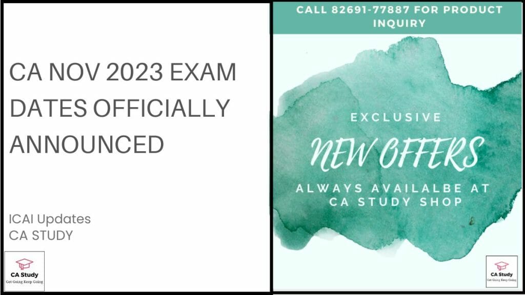 CA Nov 2023 Exam Dates, CA Exams Date Sheet Nov 2023