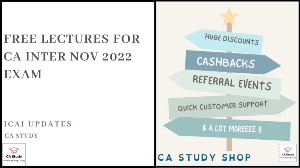 Free Lectures for CA Inter Nov 2022 Exam