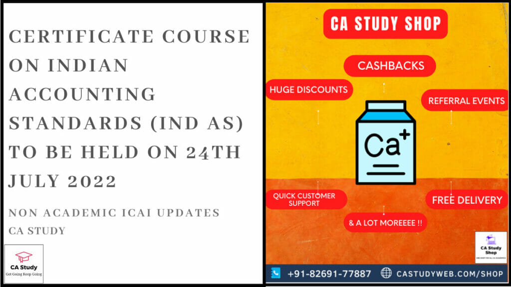 Online Examination of the 'Certificate Course on Indian Accounting Standards