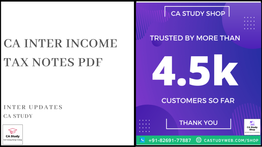 CA Inter Income Tax Notes PDF