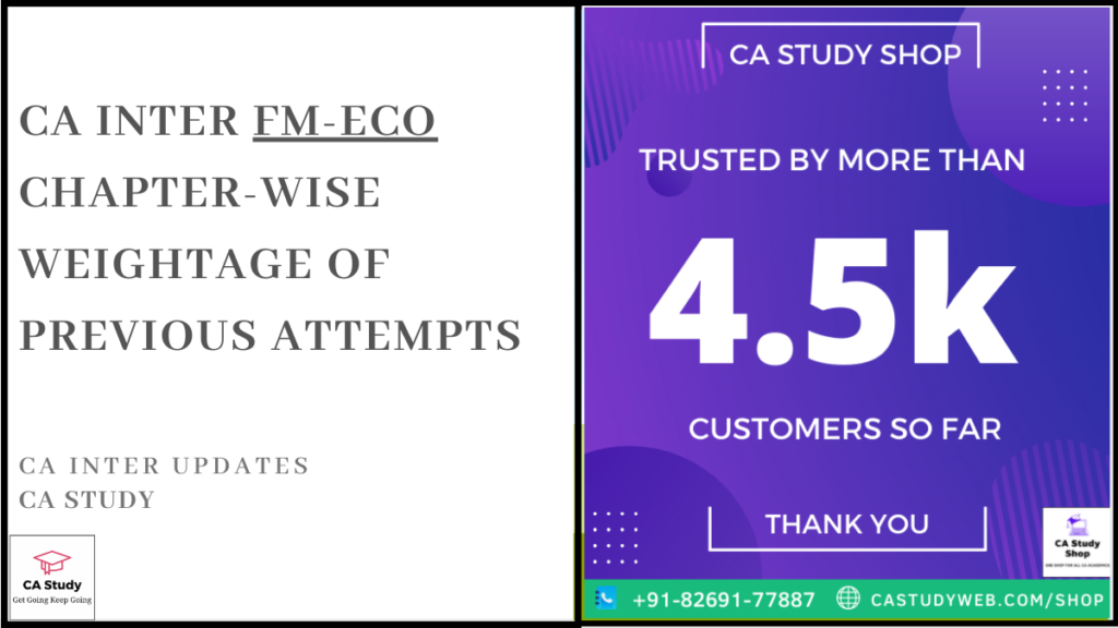 ca inter FM-eco chapter-wise weightage of previous attempts