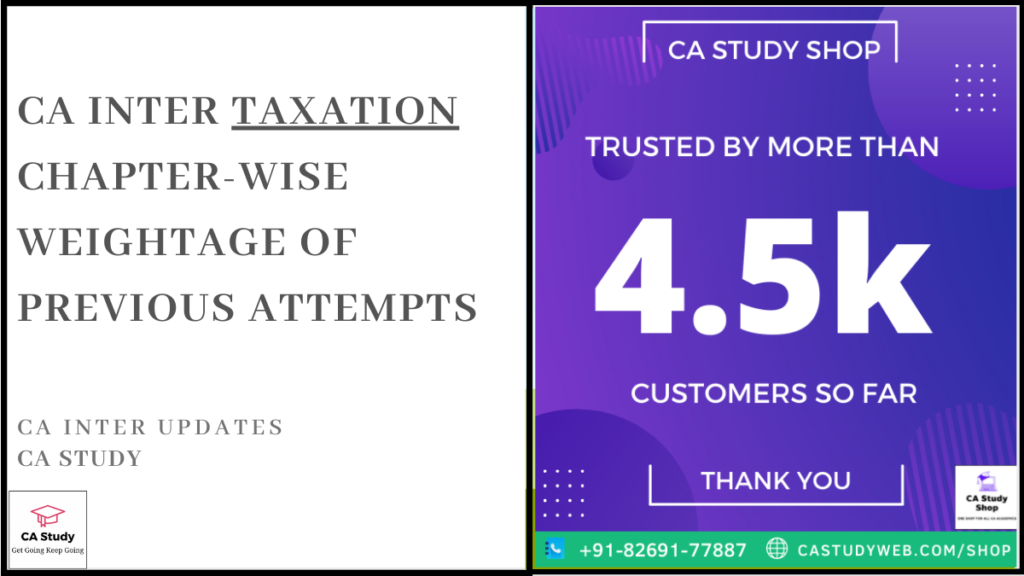 ca inter taxation chapter-wise weightage of previous attempts