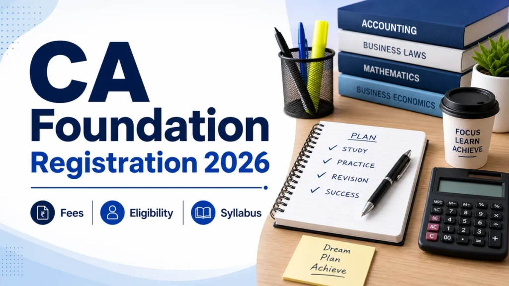 CA Foundation Registration 2026 Fees Eligibility Syllabus