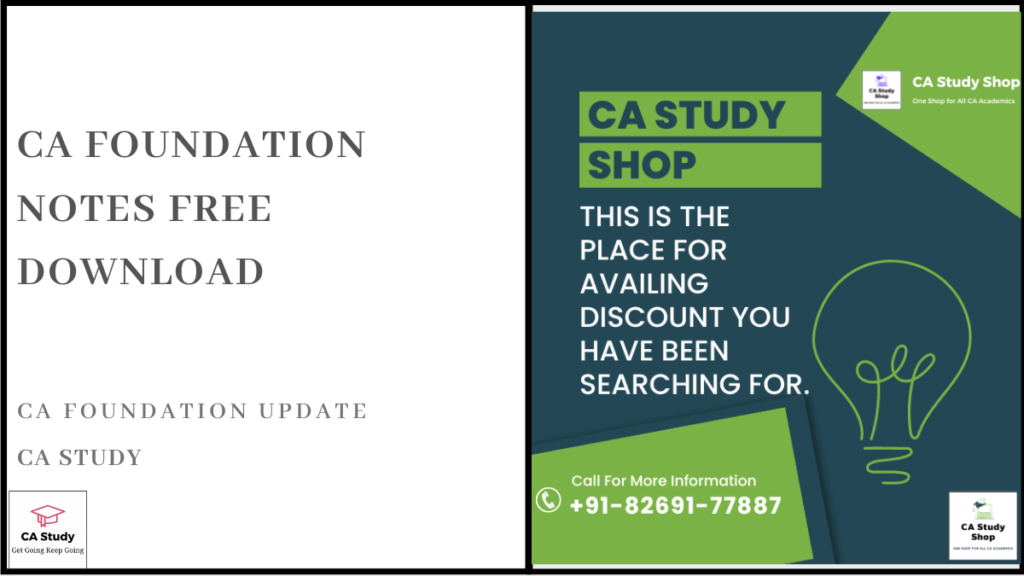 CA Foundation Notes Free Download