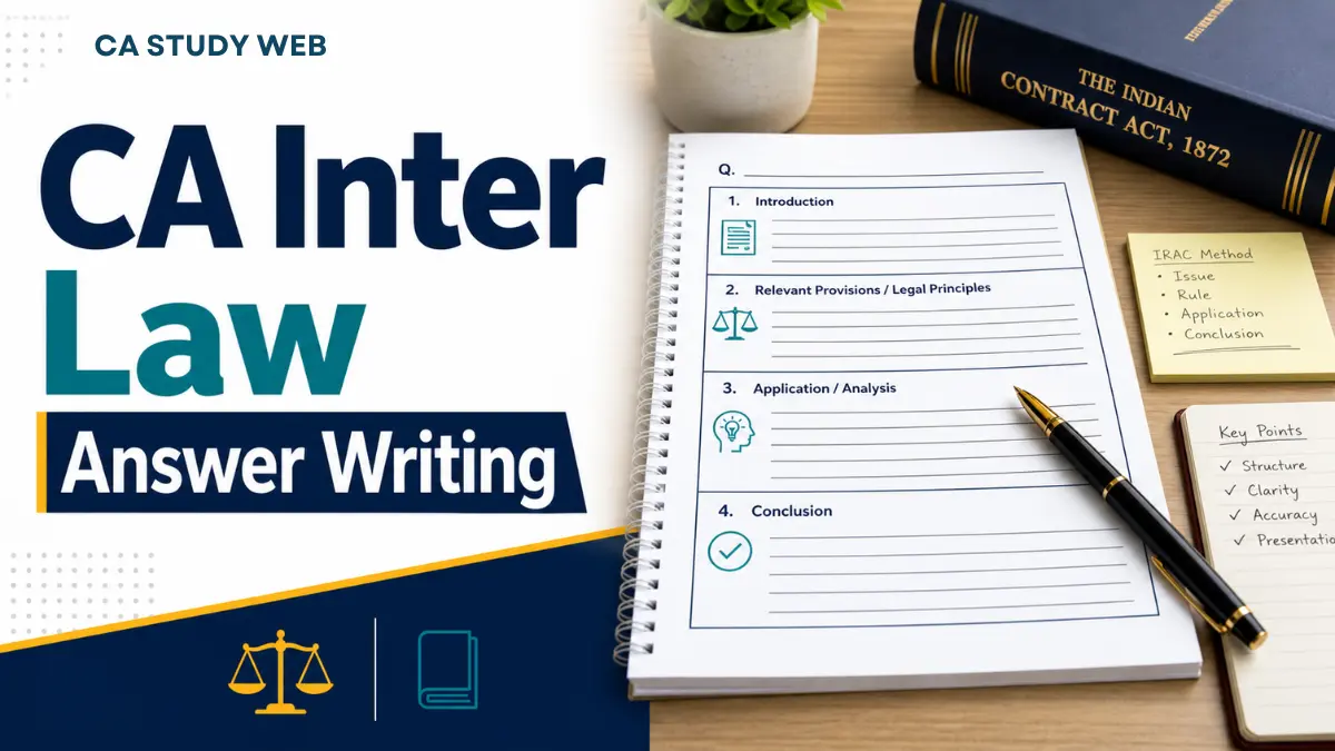 How to write law answers in CA Inter using AIR answer-writing tips