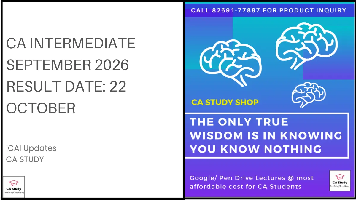 CA Intermediate September 2026 Result Date: 22 October